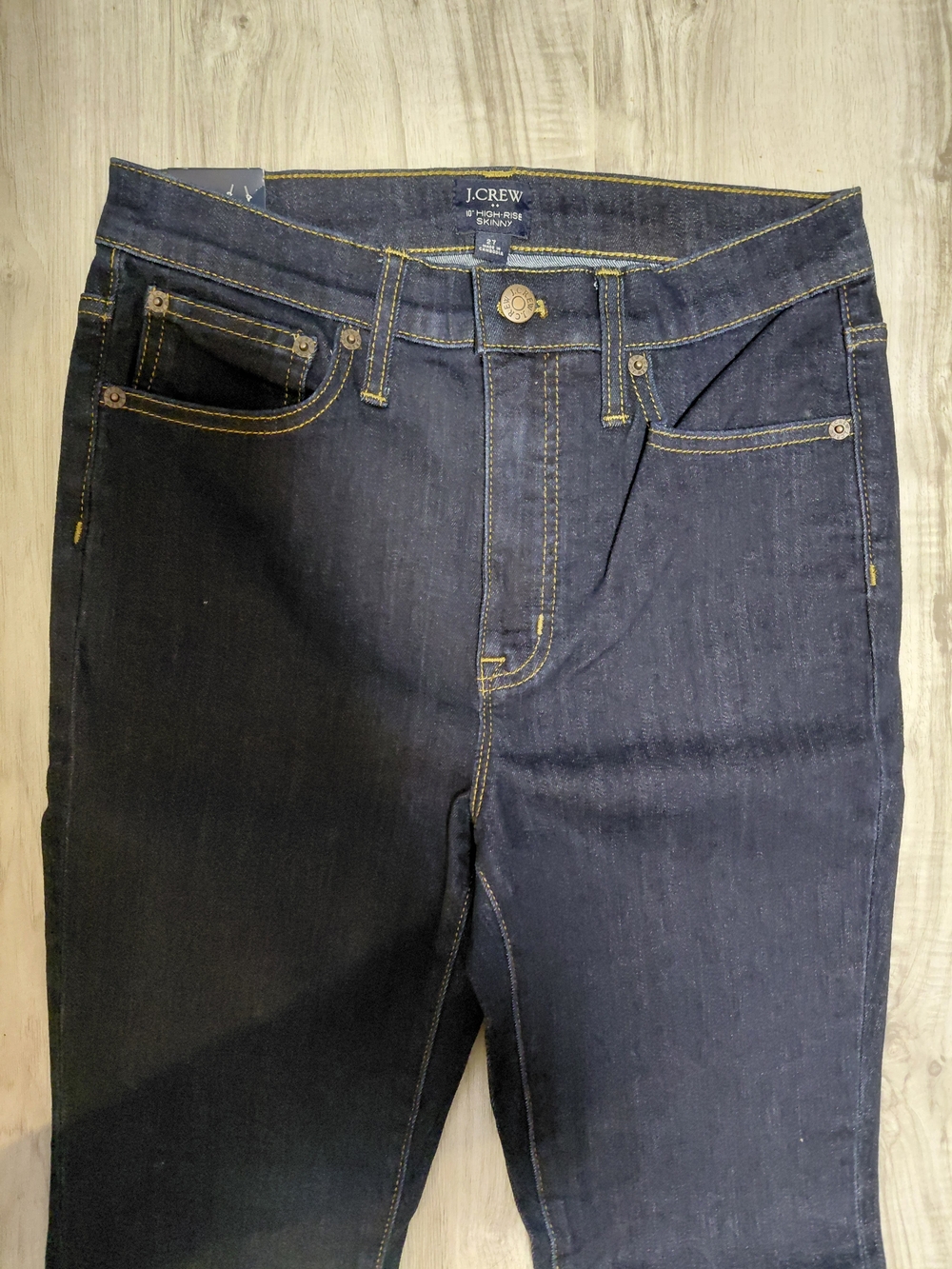 J. Crew Women's Indigo Skinny Stretch Jeans with Contrast Stitching, Size 27